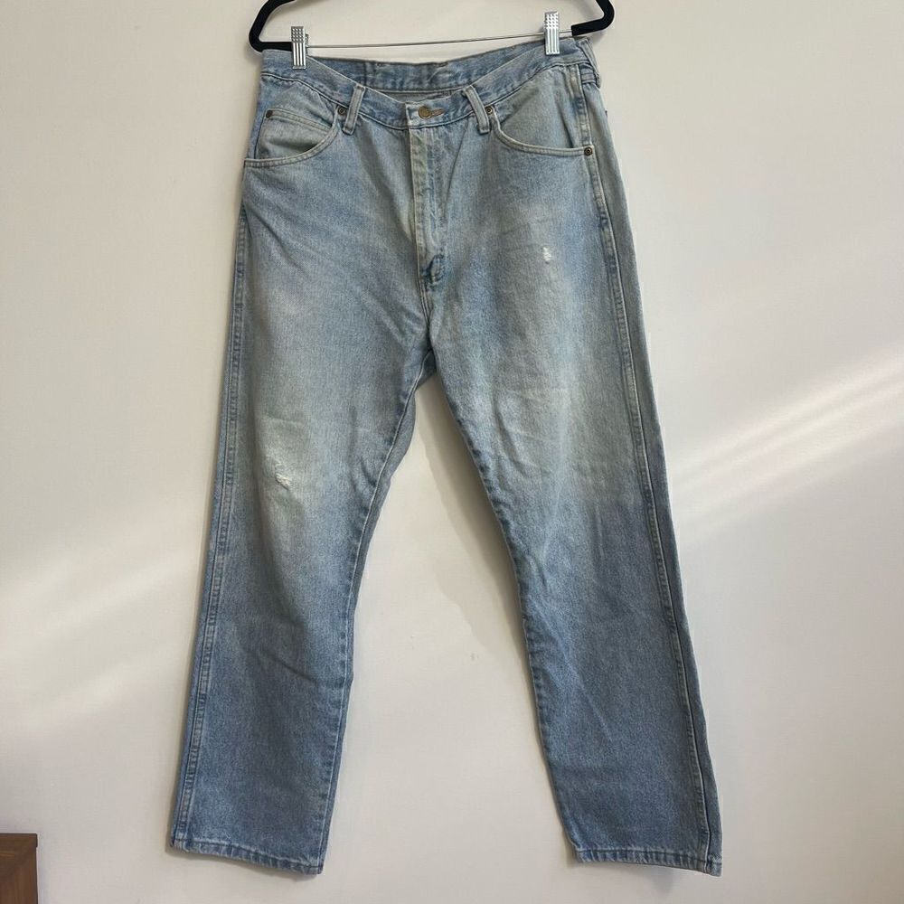 Vintage Wrangler Cotton Straight Leg Light Denim Size 36x30